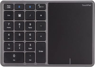 Numeriek Toetsenblok - Nummeriek Toetsenbord - Productief Werken - Dual Mode Connectiviteit - 22 Toetsen - IJzergrijs