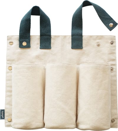Pebbly - Lunchtas Inlay voor Flessen Organic Navy Blue - Katoen - Crème -