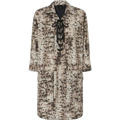casual vrouwelijke kleding Pinko - agra printed popeline jurk - beige