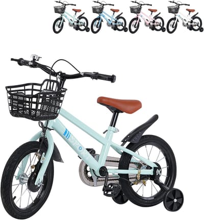 Kinderfiets 12, 14, 16 inch met zijwieltjes voor Jongens en Meisjes (2-8 jaar)