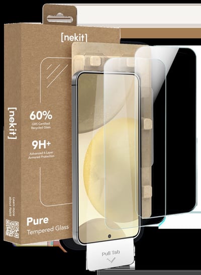 NEKIT Pure - Duo Pack Tempered Glass Geschikt voor Samsung Galaxy S24 Plus - 9H+ Gehard - GRS Gerecycled Glas - Screen Protector met Installatiebox - Case Friendly