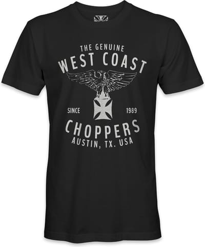 West Coast Choppers Heren-T-shirt Rennabteilung Tee Black