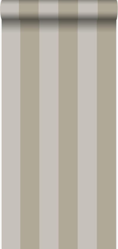 Origin Wallcoverings behang strepen taupe - 53 cm x 10.05 m - 326111