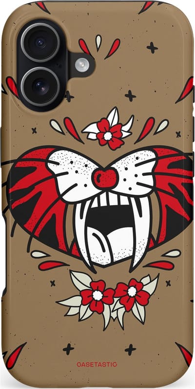 Casetastic hoesje geschikt voor Apple iPhone 17 - MagSafe - Dubbellaagse bescherming - Wilde kracht - Fashion Case - Taupe Donkergrijs Bordeaux