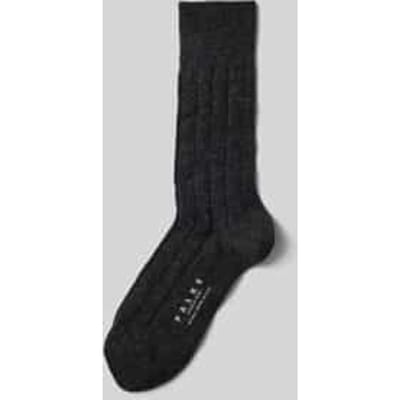 FALKE Lhasa Rib eenkleurig wol kasjmier sokken heren grijs - maat 43-46