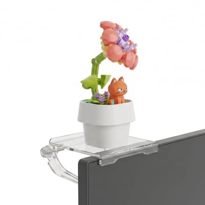 Ainy - Acryl Monitor Transparent Organizer | Verstelbaar Opzetstuk | Beeldscherm | Ideaal voor Poppetje