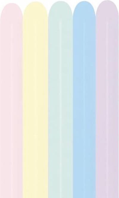100 modelleer balonnen sempertex pastel