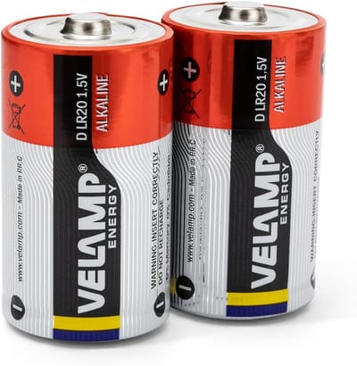Alkaline Batterijen - D Batterijen - Zaklamp Gebruik - 5 Jaar Houdbaar - 2 Stuks - Rood