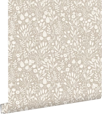 ESTAhome behang bloemetjes lichtbeige - 50 x 900 cm - 131253