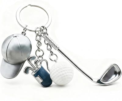 Thijox - Golf Sleutelhanger - Grappige Mini Golfclub Tashanger & Golfcadeaus voor Mannen en Vrouwen - Golfbal Sleutelhanger voor Sportliefhebbers - Pe
