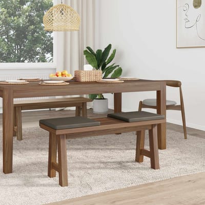 vidaXL - Bankkussen - 2 - st - Kunstleer - Grijs - Diepte - 35 - cm