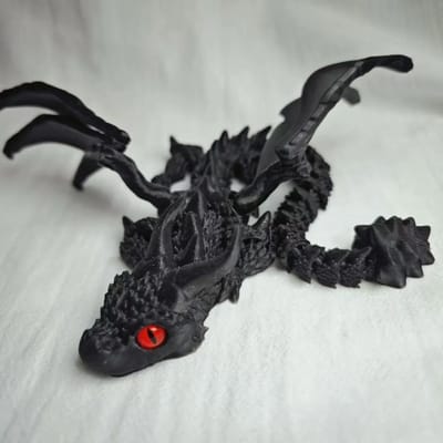 3D -gedruckter Flying Dragon Mit Geflgeltem Figur Mobilen Joint Fidget Plaything Rotation Office Aktienmarkt Erwachsener Oramentkinde gray