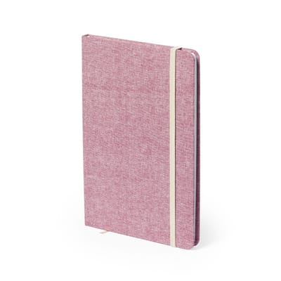 Notitieboek A5 - Notitieboekje - Notitieblok - Schrift - Duurzaam - Hardcover - Gerecycled katoen - rood