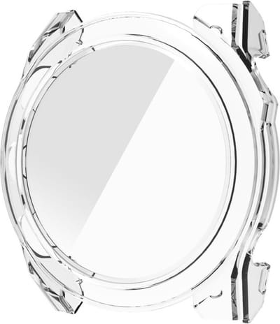 Beschermende watch case - gehard glas screenprotector hoesje - geschikt voor Garmin Fenix 8 (43 mm) - transparant