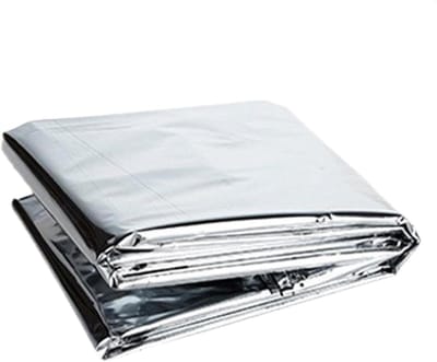 Nooddeken - Thermale deken - Outdoor avontuur - Warmte isolerend - Compact gevouwen - Goud zilver