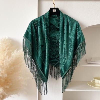 Écharpe Polyvalente pour Femmes avec Imprimé Élément Ethnique Dégradé Fleurie Toucher Soie Châle et Écharpe Enveloppante pour Femmes blue