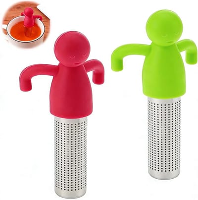 Theezeef - Roestvrij staal - 2 stuks - Creatief mensvormig ontwerp - Voor theeliefhebbers