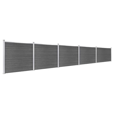 vidaXL - Schuttingpanelenset - 872x146 - cm - HKC - zwart