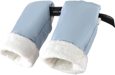 Kinderwagen Handschoenen - Moffen Kinderwagen - Baby Comfort - Waterdicht Fleece - 18x34cm - Lichtblauw