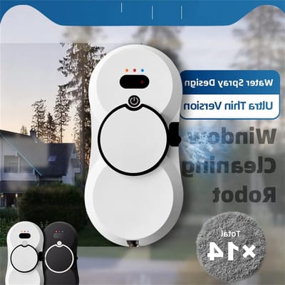 Glazenwassen Robot - Automatische Ramenwasser - Streeploos Ramen - Hoge Zuigkracht - 1.00 Eenheid - Wit
