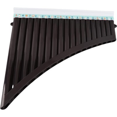 Flûte de Pan 18 tuyaux Clé en C Flûtes de Pan Flûtes de Pan avec embout Instrument à vent pour étudiants débutants avec sac de transport noir
