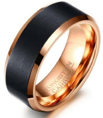Ring Wolfraamcarbide Zwart & Rosé | Dames | Heren | Sieraad | Sterkste materiaal