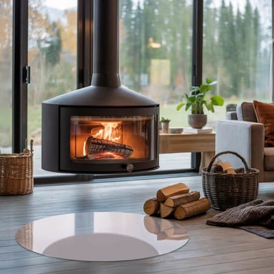 Coloray Vloerplaat Houtkachel - Onderplaat Kachel - 90 cm x 90 cm - Houtkachel Vloerplaat - Paars Vloerplaat Kachel - Onderplaat Voor Houtkachel - Vloerplaat voor Houtkachel - Vloerplaat Open Haard - Verwarmingsaccessoires