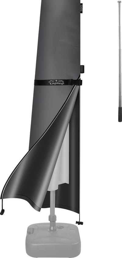 Kingsleeve Parasolhoes tot Ø350cm - Weerbestendig Robuust - Grijs