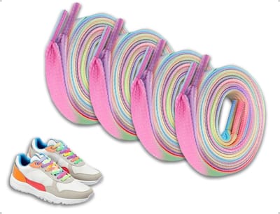 Solidchoice - 2 Paar Regenboog Laces voor Sportschoenen