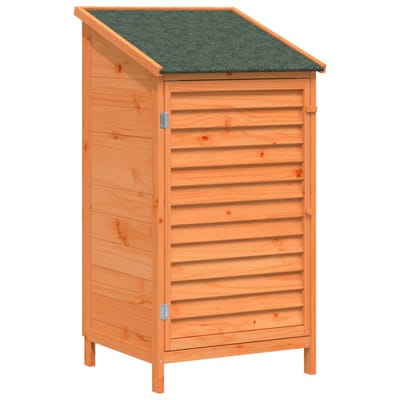 vidaXL - Tuin - Shed - met - dak - Bruin - 59 - x - 56 - x - 113,5 - cm - Massief - Vurenhout