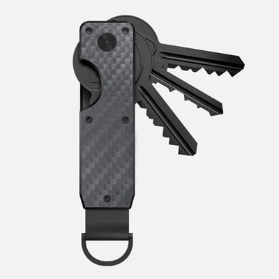 Sleutelhouder voor compacte metalen sleutels | Innovatieve minimalistische L-sleutelhanger voor heren (met schroevendraaier)