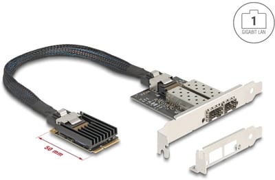 Delock Mini PCIe I/O PCIe full size 2 x SFP Gigabit LAN