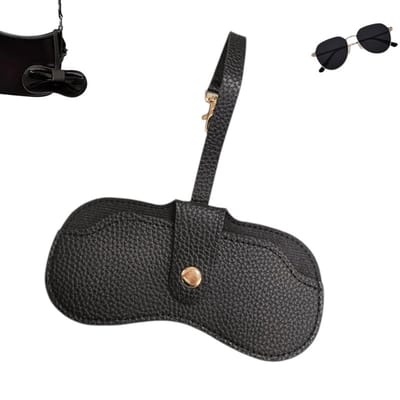 1 stuk - Brillenkokers - Bril Etui - Bril Hoesje - Brillendoos - Brillenkoker - Zwart - Zonnebrilhoesje - Zacht Leer - Universeel - Voor Dames - Heren - Reizen - Buiten