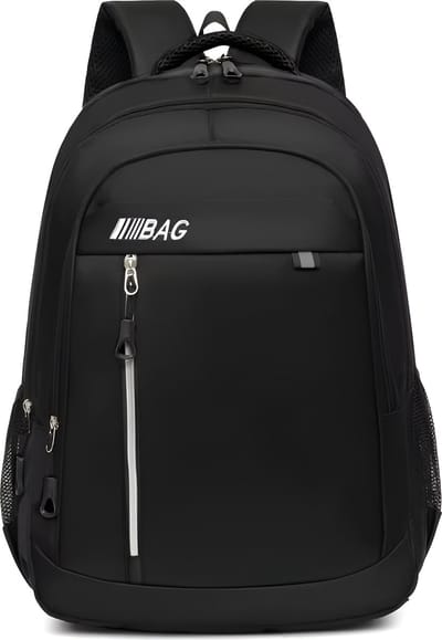 WoYoW® - Middelbare School Student Schooltas- Grote Capaciteit Nylon Business Computer Tas - Reisrugzak - Rugzakken - Luchtkussenriem - Unisex - Zwart