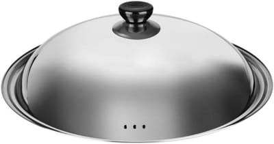Universeel Deksel - Pannen Deksel - Koken & Bakken - Roestvrij Staal - 34 cm - Zilverkleurig
