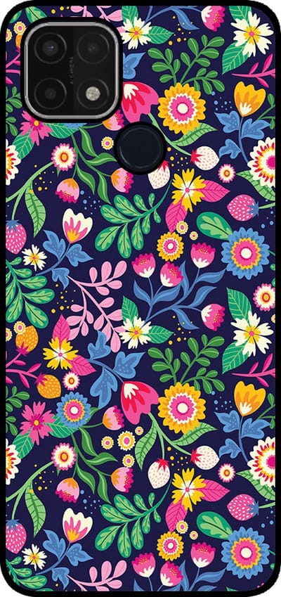 Smartphonica Telefoonhoesje Geschikt voor Oppo A15 / A15s met bloemen opdruk - TPU backcover case flower design geschikt voor Oppo A15;Oppo A15s