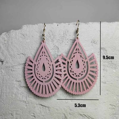 Jomide Oorhangers Hawaiiaans Hout - Roze