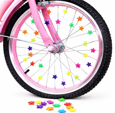 Fiets Spaakkralen Sterretjes – 36 Stuks – Kinderfiets Spaakkralen Sterren | Reflecterende Fietskralen & Spaak Versiering