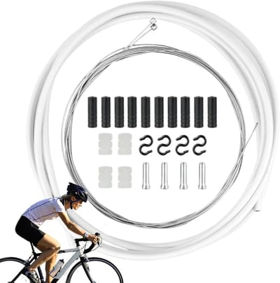 Fiets remkabelset - Remleidingen fiets - Fietsreparatie en onderhoud - Duurzaam PVC buitenlaag - 2 meter draadbuis - Wit