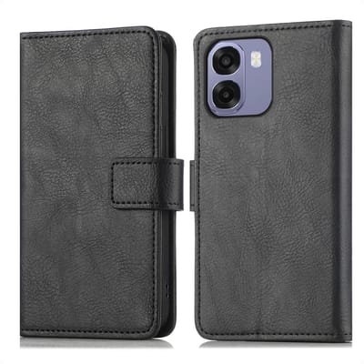 imoshion Hoesje - Geschikt voor Oppo A6x (5G) / Oppo A6x (4G) - Luxe Bookcase - Zwart