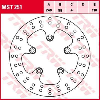 Remschijf TRW MST251, 1 Stuk