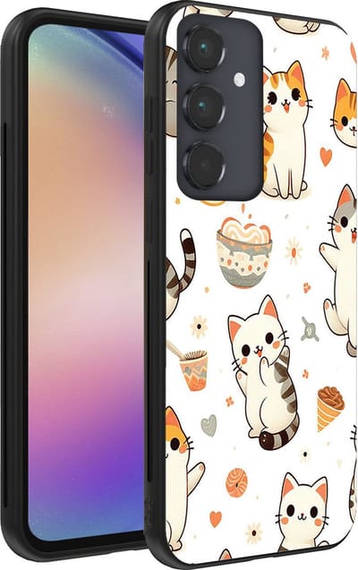 Smartphonica Telefoonhoesje voor Samsung Galaxy A54 5G met katten opdruk - TPU backcover case katten design geschikt voor Samsung Galaxy A54 5G