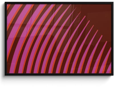 Poster in lijst - Fotolijst 120x80 cm - Posters - Lijnen - Rood - Beweging - Posterlijst zwart - Decoratie - Wanddecoratie woonkamer - Muurdecoratie slaapkamer