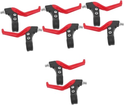 Fietsremhendels Kinderen - Mini Fietsonderdelen - Veilig Fietsen - Lichtgewicht Plastic - 4 Paar - Zwart en Rood