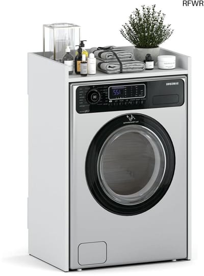 RFWR® Wasmachinekast - Minimalistische Bovenbouwkast voor Onderbouw van Wasmachine of Wasdroger - Modern Design in Mat Wit - 66 x 97 x 62 cm