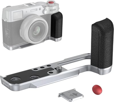 L-vormige Handgreep voor FUJIFILM X100VI / X100V met Snelle Ontgrendeling, Lichtgewicht Siliconen Handgreep en Hot Shoe Cover, Ideaal voor Videografie en Fotografie