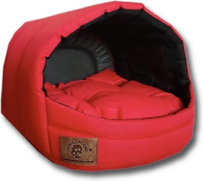 Hondenmand - kleine hond - box - hondemand - 45 x 49 x 36 cm - rood - hondenbed - hondebed