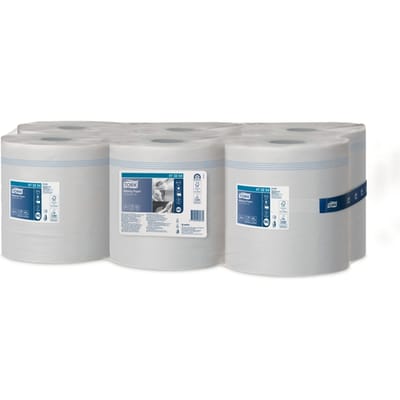 Tork 473254 Wiping Centerfeed Poetspapier 1-lgs wit, 270 mtr x 20 cm pak à 6 rol (473254)