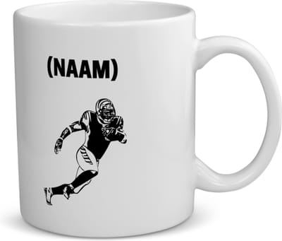 Akyol - american football met je eigen naam koffiemok - theemok - American football - sport liefhebbers - nfl - verjaardag - verjaardagscadeau - mensen die houden van american football - cadeau - kado - geschenk - gift - 350 ML inhoud