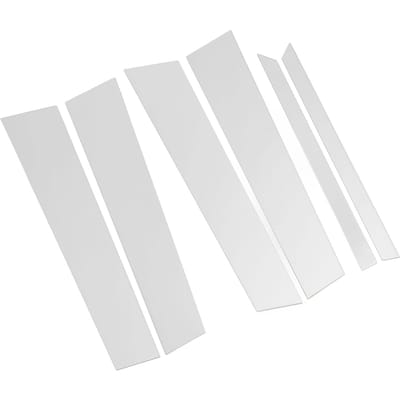 6 STKS Pilaar Post Trim PC Chroom Coole Look Plakstrip Raam Pilaar Post Cover Vervanging voor Benz M white